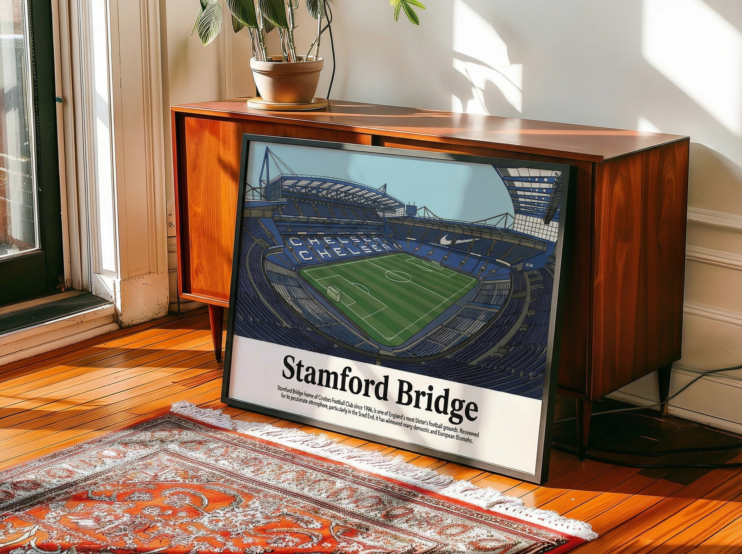 Framed Stamford Bridge poster