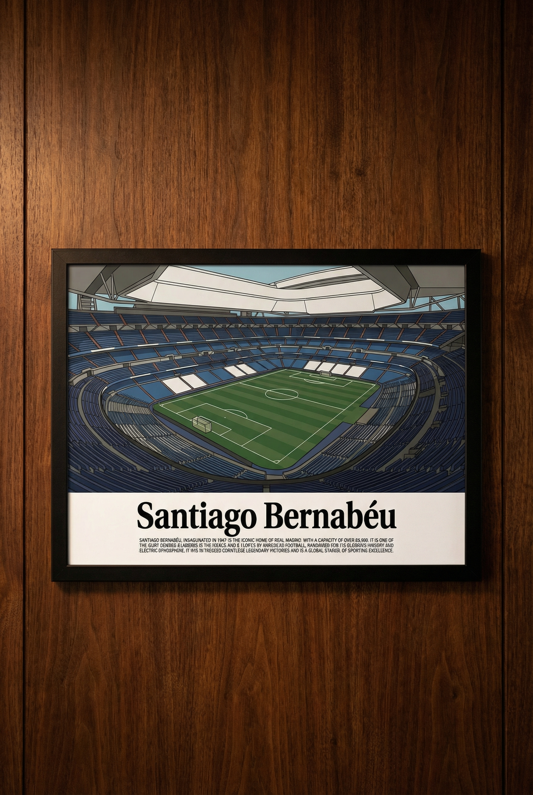 Framed Santiago Bernabéu poster