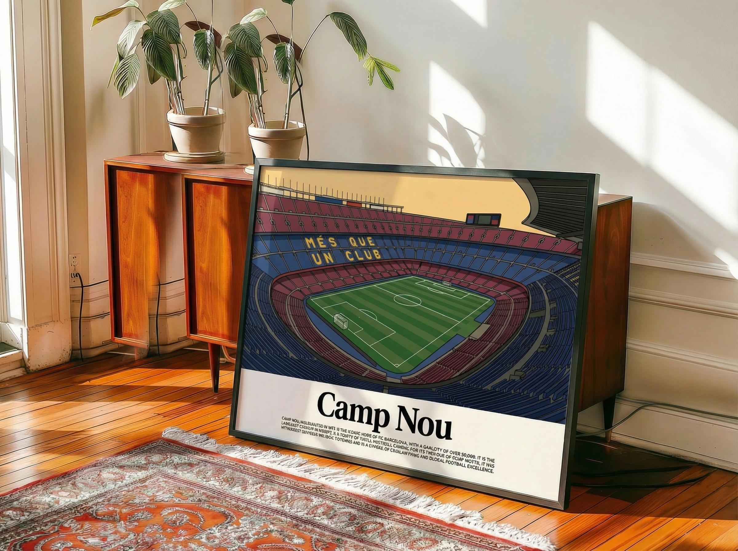 Framed Camp Nou poster
