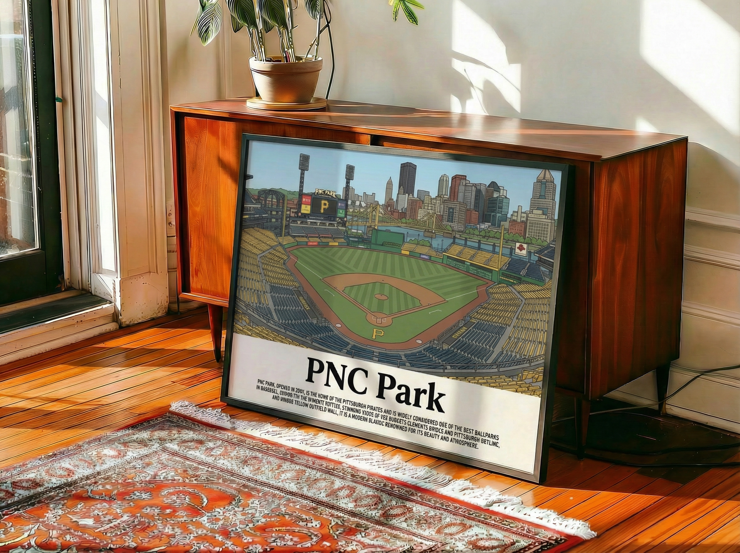 Framed PNC Park poster