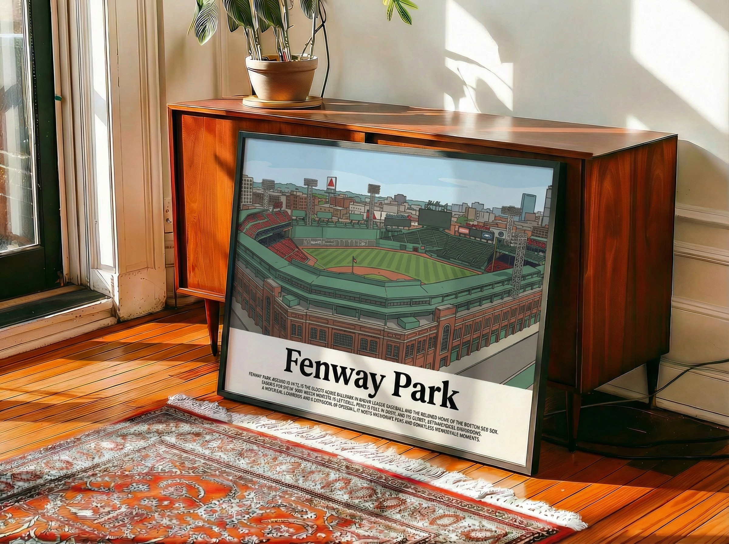 Framed Fenway Park poster