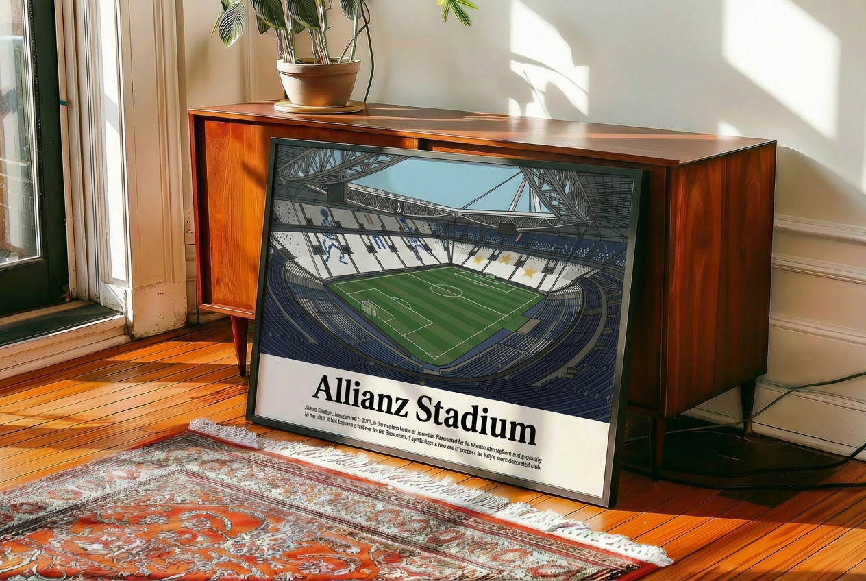 Framed Allianz Stadium poster