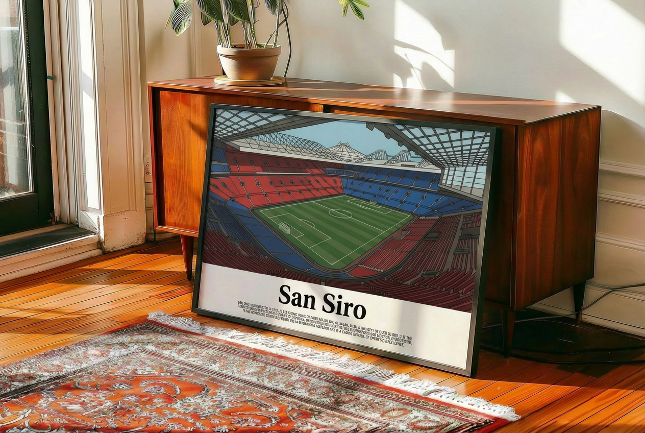 Framed San Siro poster