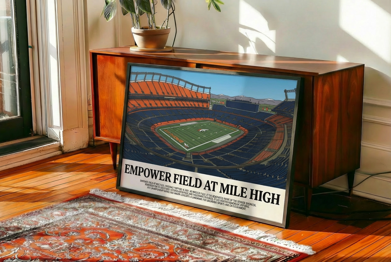 Framed Empower Field poster