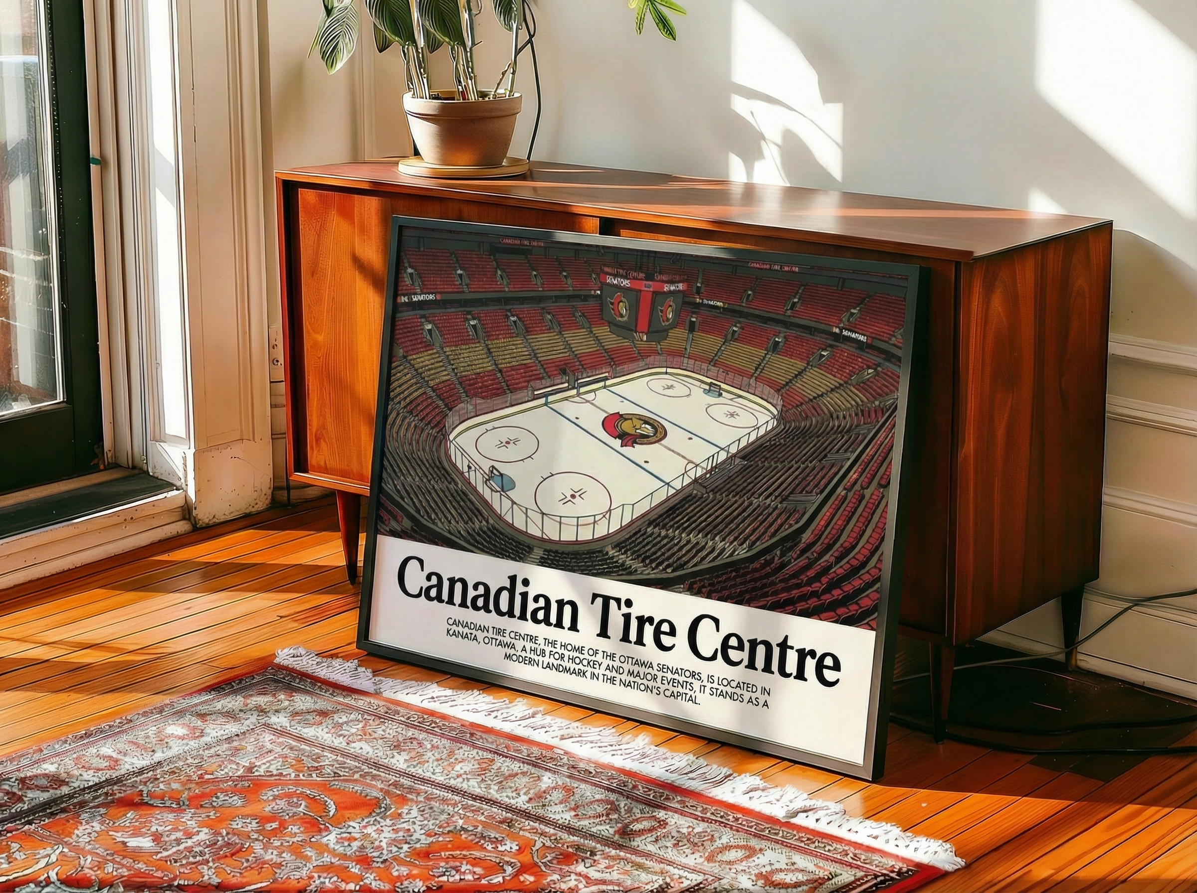 Framed Canadian Tire Centre poster